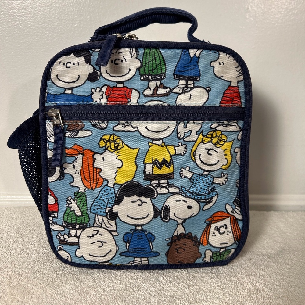 Pottery Barn Kids Peanuts Charlie Brown Character Lunch Bag School Work